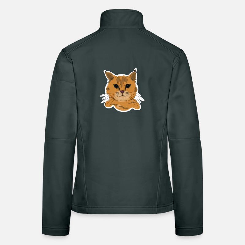 Illustration einer Katze „Schnurr“ Frauen Softshelljacke