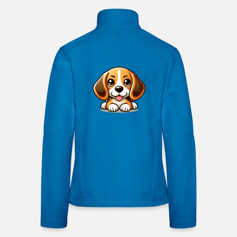 Cute Beagle Dog Women's Softshell Jacket