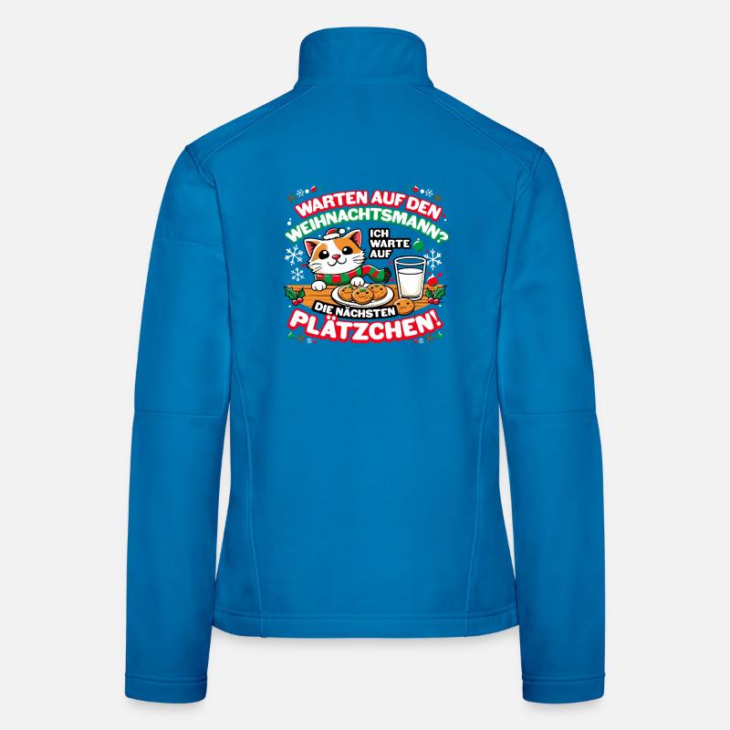 Ich warte auf die nächsten Plätzchen - Frauen Softshelljacke - Lichtblau