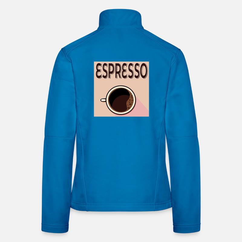 Café expresso Veste en tissu softshell Femme
