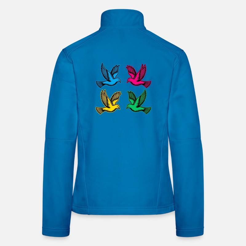 Tauben - Frauen Softshelljacke - Lichtblau