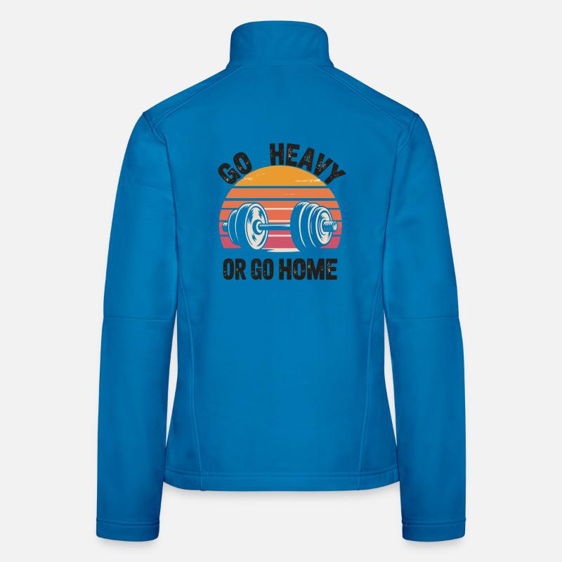 Go Heavy oder Go Home Retro Langhantel Frauen Softshelljacke