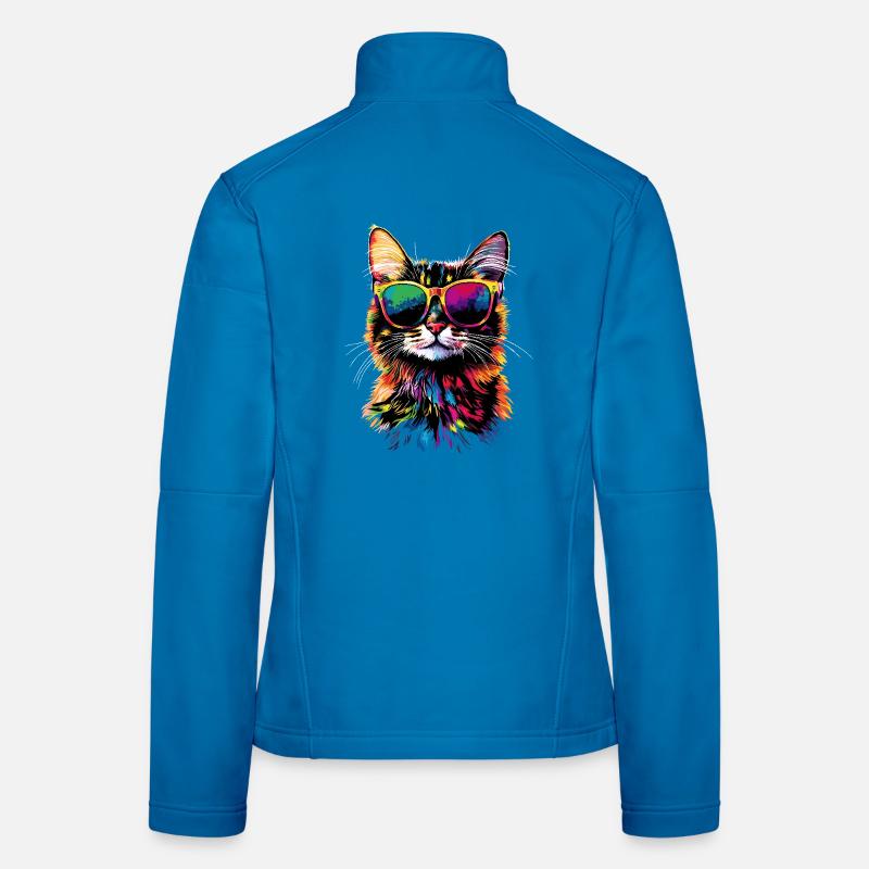 Chat Bengal Chat Léopard Chat Leopardette Chats Bengale Veste en tissu softshell Femme