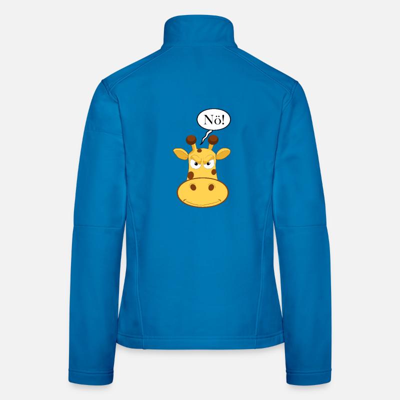 Statement Nope Giraffe, No Fun Comic, Just Nope Women's Softshell Jacket