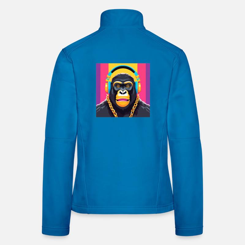 gorilla, primate, monkey Women's Softshell Jacket