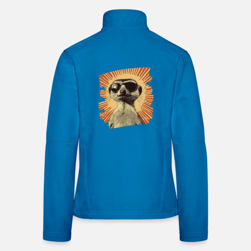 Erdmännchen Retro Frauen Softshelljacke