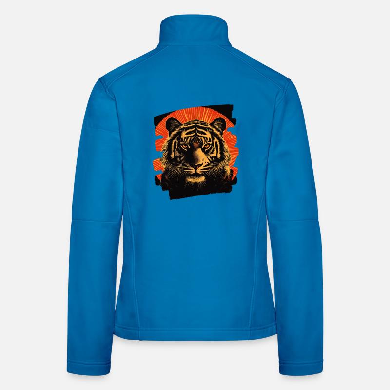 Tiger Retro Frauen Softshelljacke