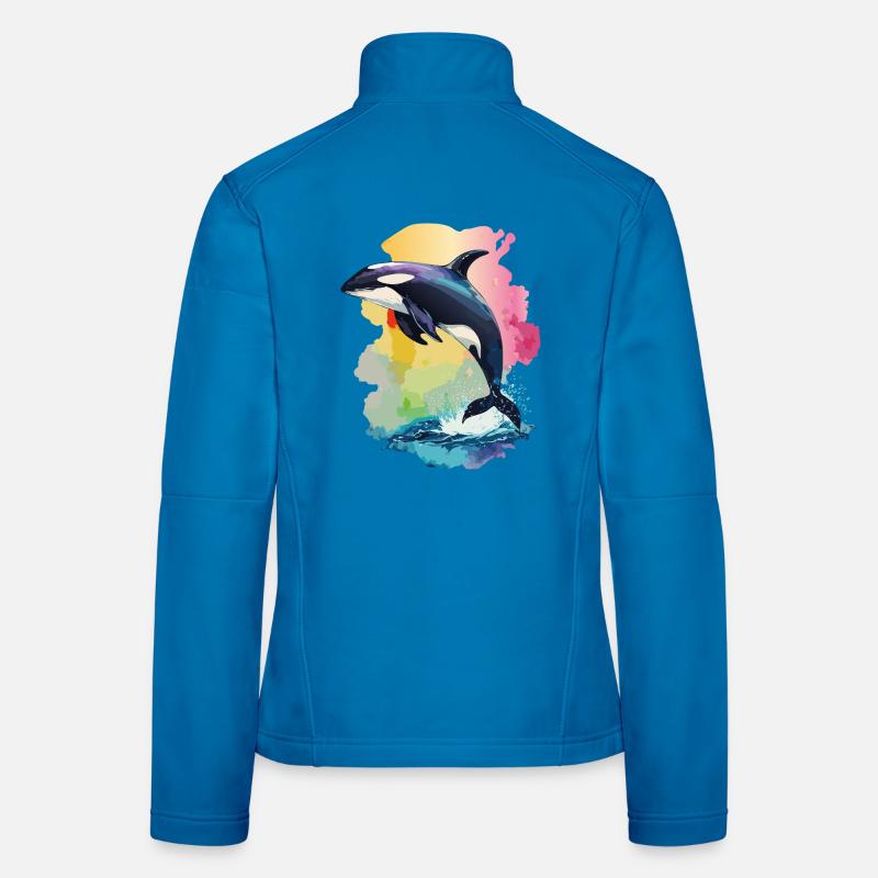 Faszination Orca: Die majestätischen Jäger - Frauen Softshelljacke - Lichtblau