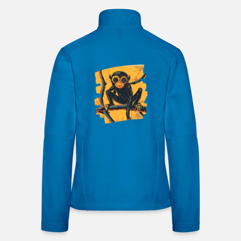 Spider Monkey Retro Women's Softshell Jacket
