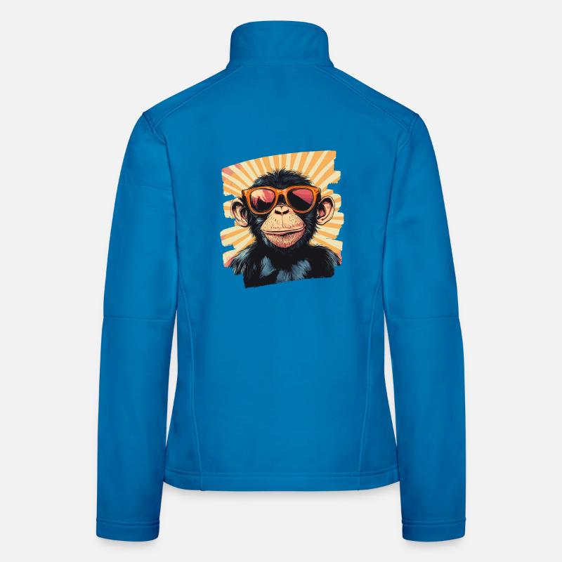 Affe - Frauen Softshelljacke - Lichtblau