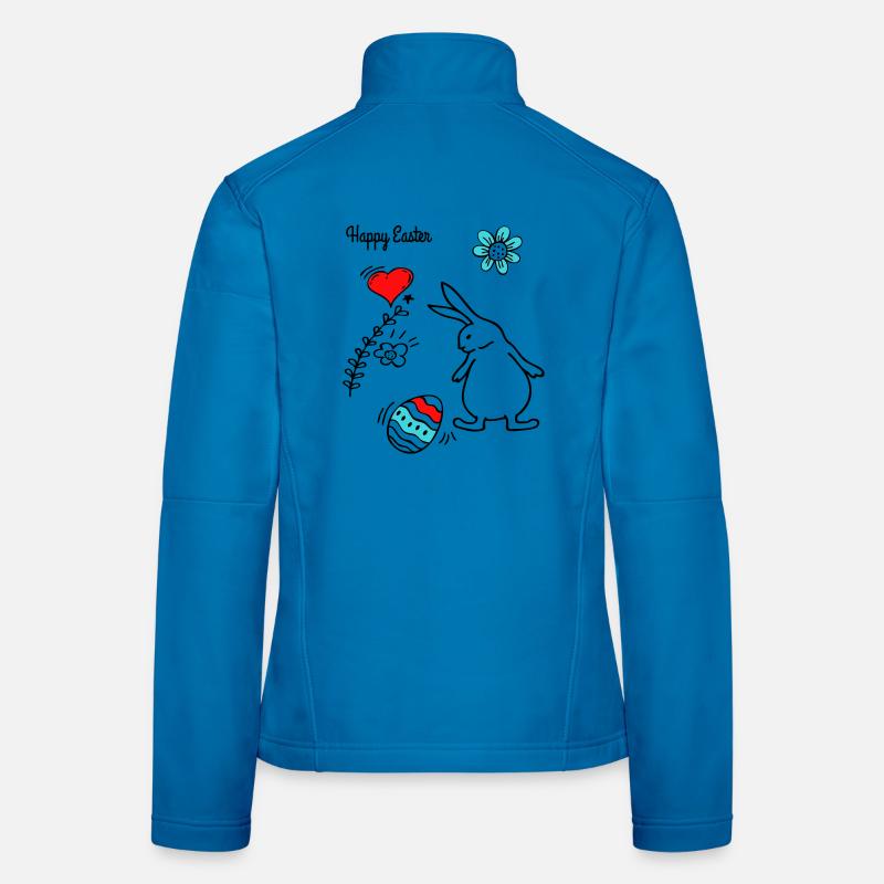Happy Easter - Frauen Softshelljacke - Lichtblau