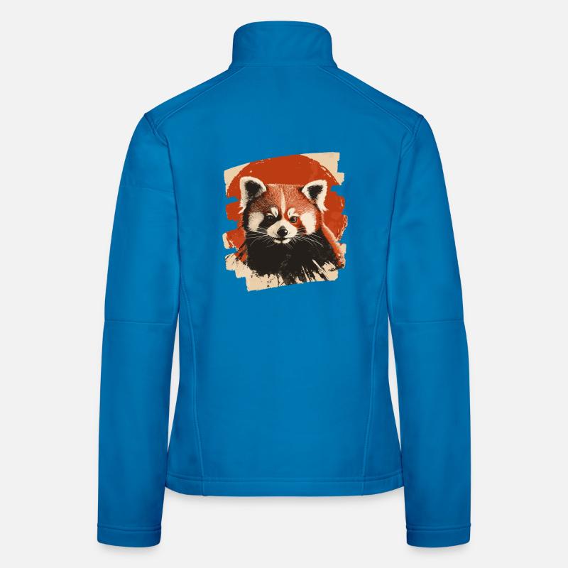 Roter Panda - Frauen Softshelljacke - Lichtblau