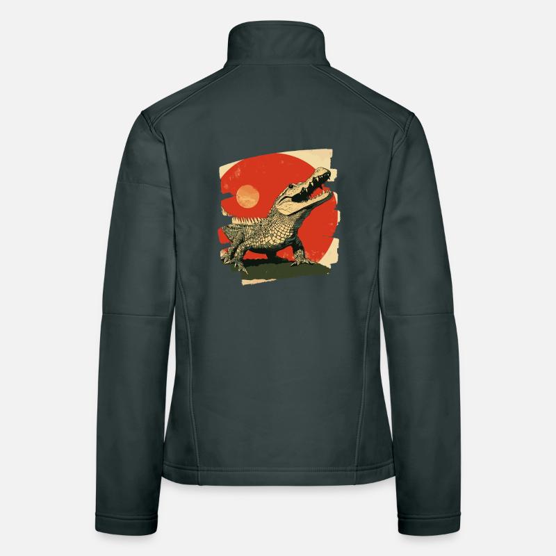 Krokodil Retro Frauen Softshelljacke