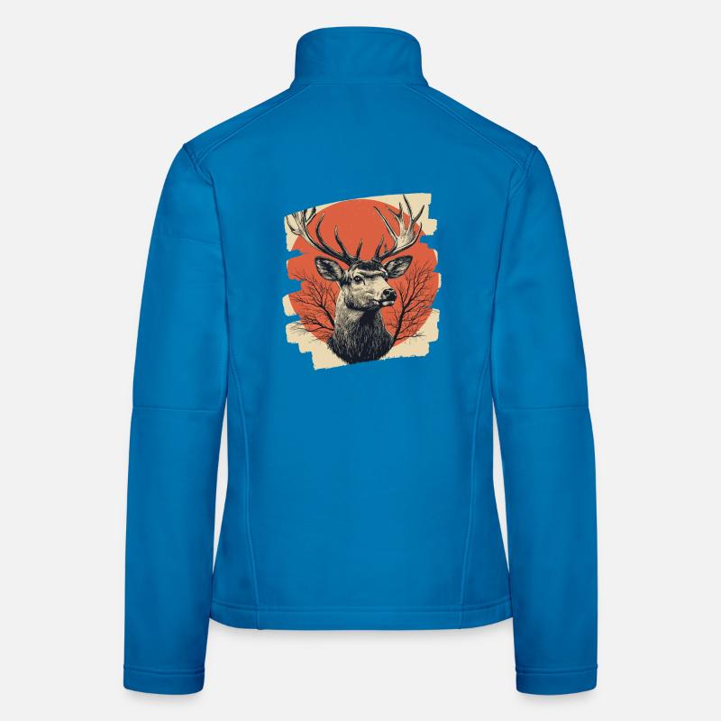 Deer with antlers Women's Softshell Jacket