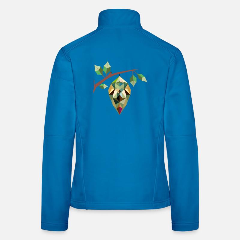 cocon géométrique, dans de douces nuances de vert Veste en tissu softshell Femme