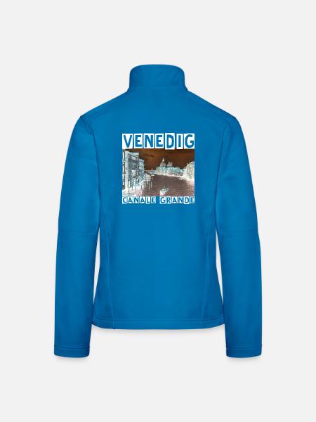 Digitale Fantasie - Canale Grande in Venedig - Frauen Softshelljacke - Lichtblau - Hinten
