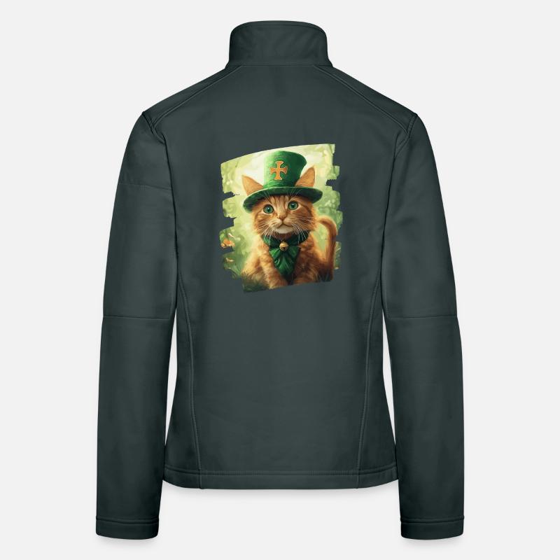 Chat de la Saint-Patrick Veste en tissu softshell Femme