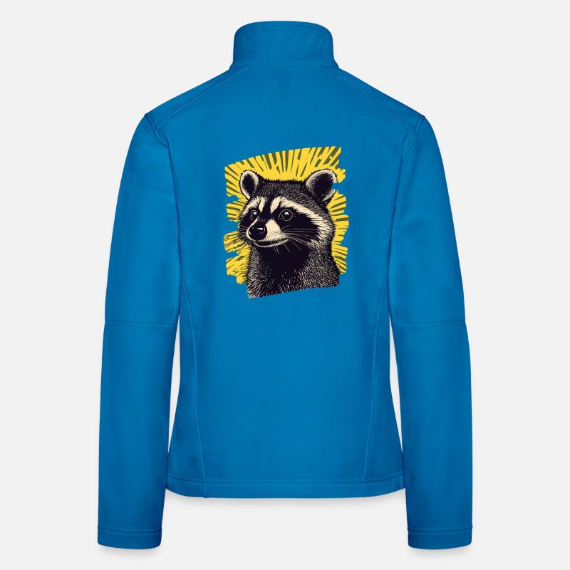 Waschbär - Frauen Softshelljacke - Lichtblau
