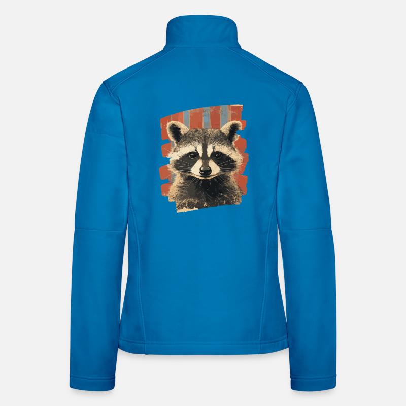 Waschbär - Frauen Softshelljacke - Lichtblau