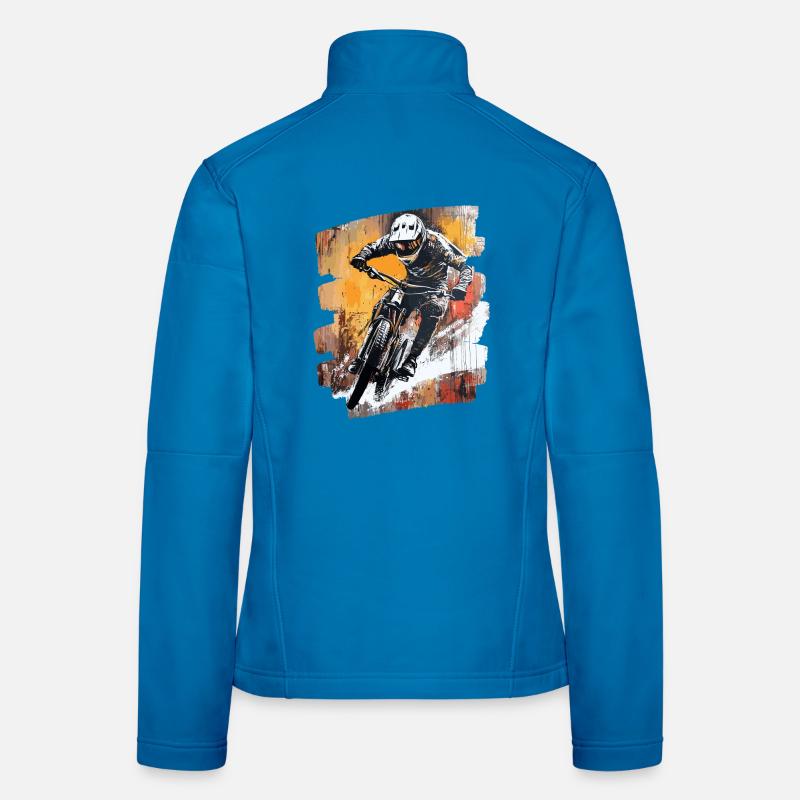Mountain bikers Downhill Mountains Cycling Women's Softshell Jacket