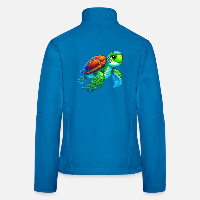 Schildkröte - Frauen Softshelljacke - Lichtblau
