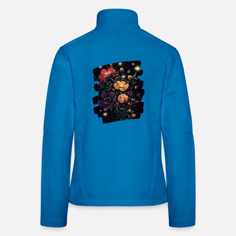 Printemps Printemps Début Fleur Fleurs Veste en tissu softshell Femme