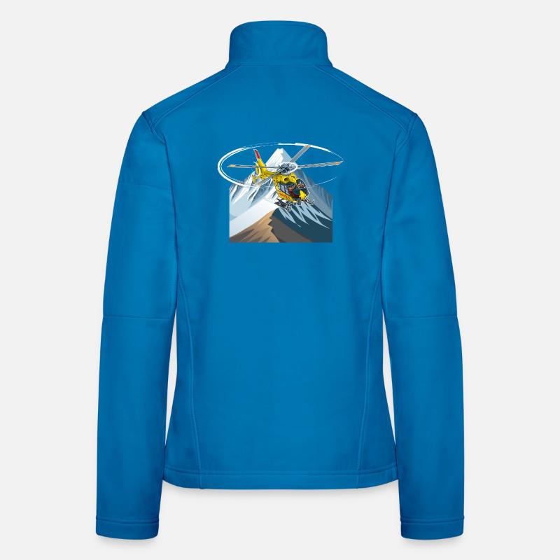 Hubschrauber im Anflug Frauen Softshelljacke