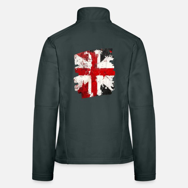 Drapeau du Danemark Dannebrog Veste en tissu softshell Femme