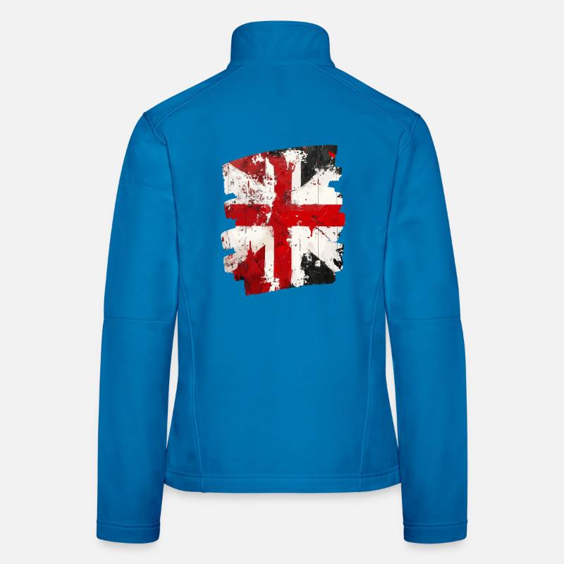 Drapeau du Danemark Dannebrog Veste en tissu softshell Femme
