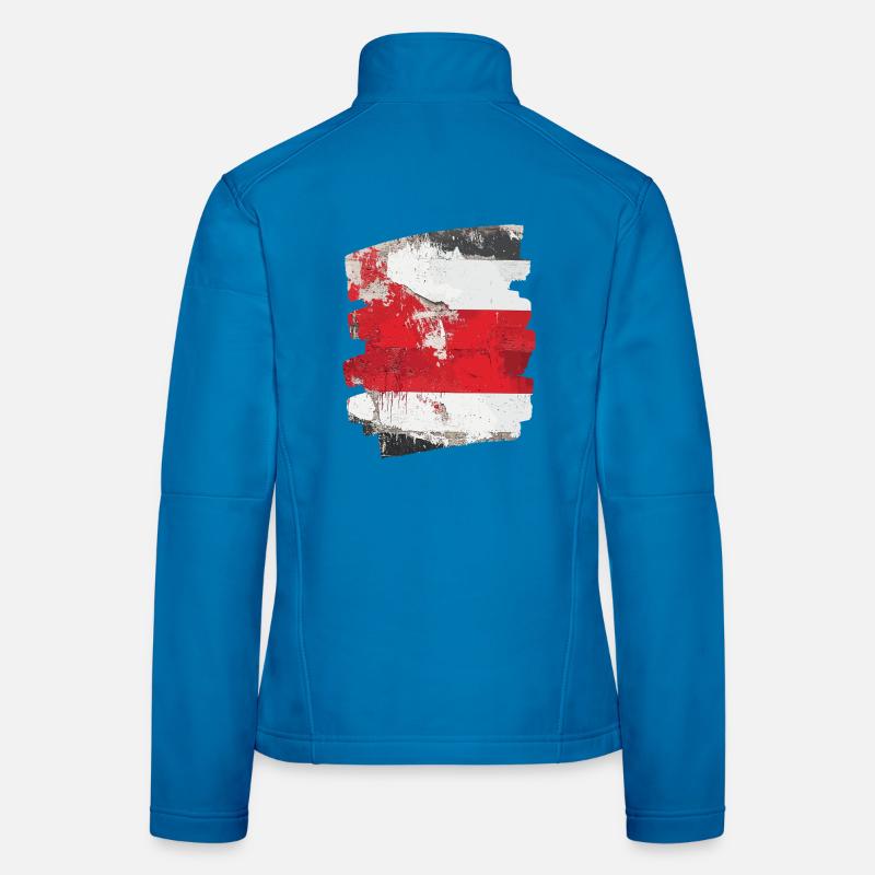 Autriche Drapeau Autriche Veste en tissu softshell Femme
