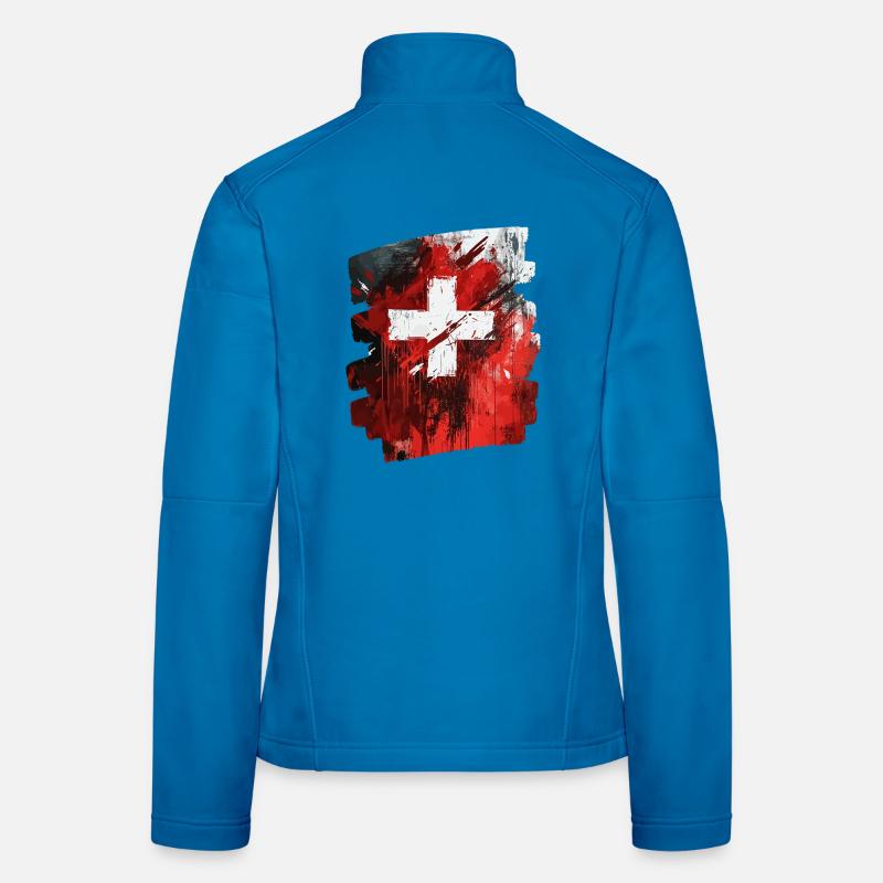 Schweizer Flagge Schweiz Frauen Softshelljacke