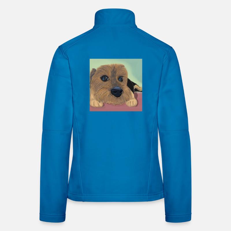 Hundeaugen oder Liebesreflex - Frauen Softshelljacke - Lichtblau