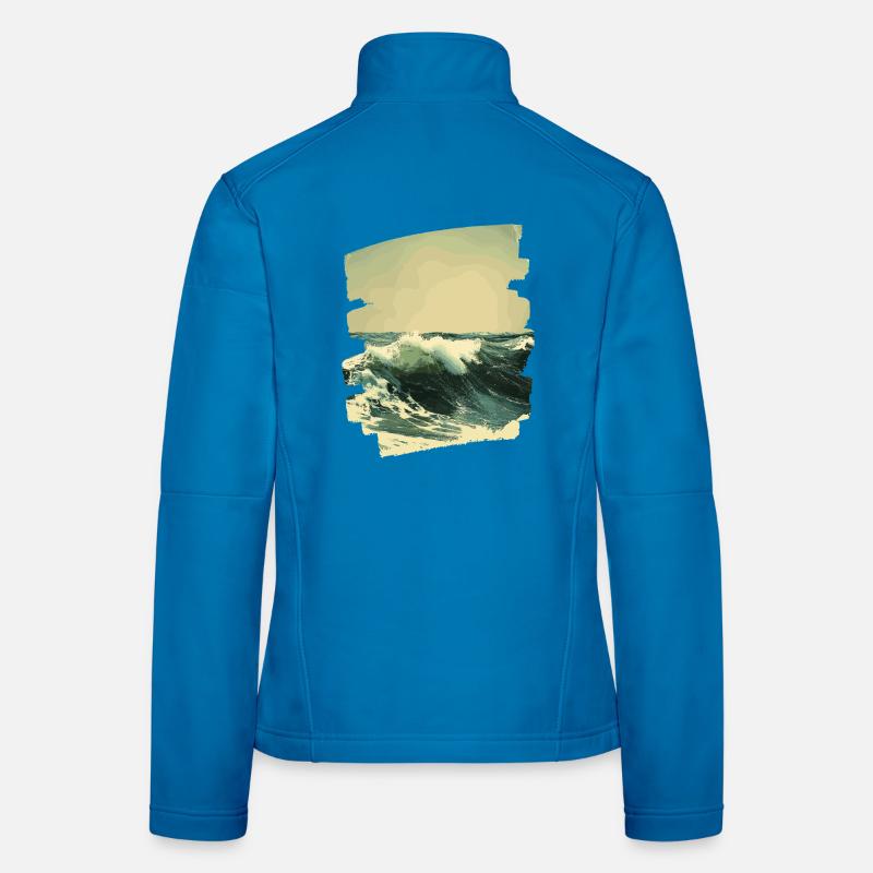 Les vagues et la mer Veste en tissu softshell Femme