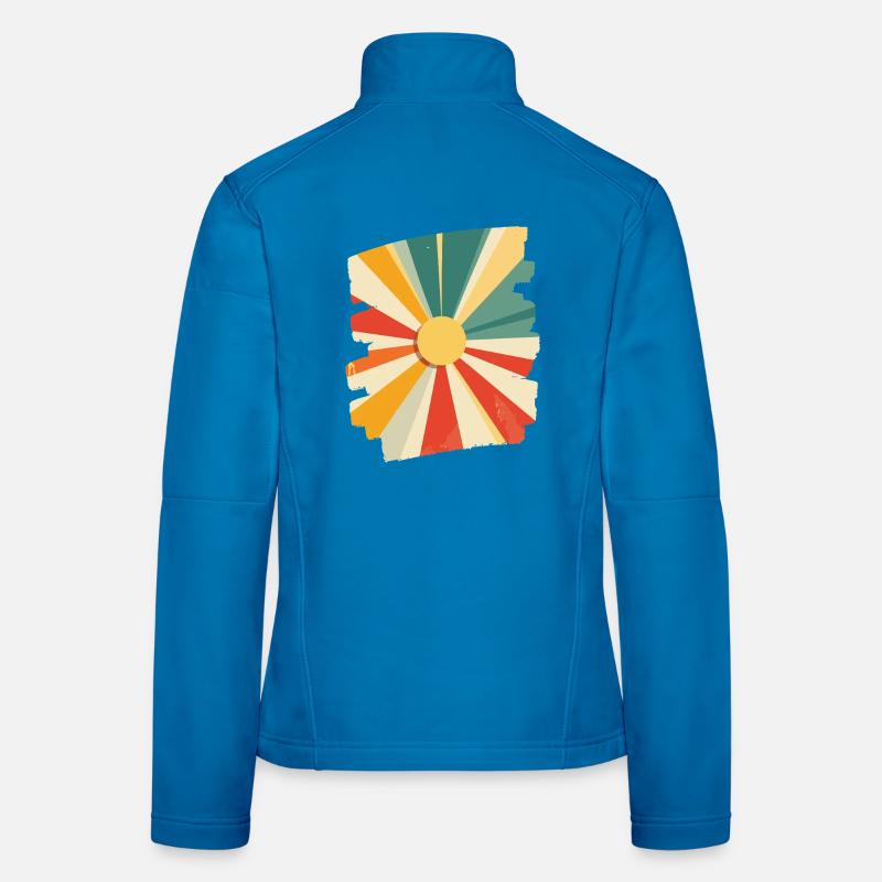 Soleil d’été Coucher de soleil Veste en tissu softshell Femme