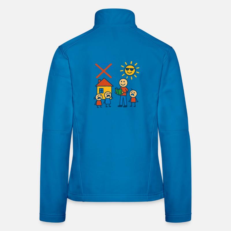 Kein WLAN, kein Mitleid - Frauen Softshelljacke - Lichtblau
