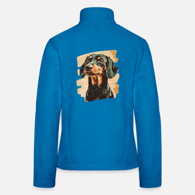 Teckel Dackel Veste en tissu softshell Femme