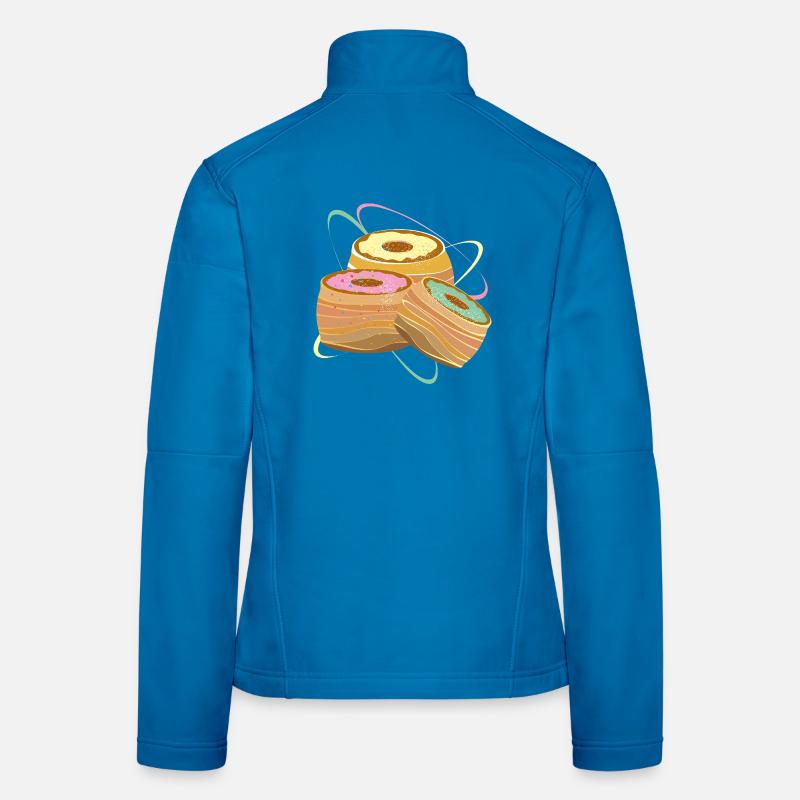 Trois Cronuts – Illustration avec une douce séduction Veste en tissu softshell Femme
