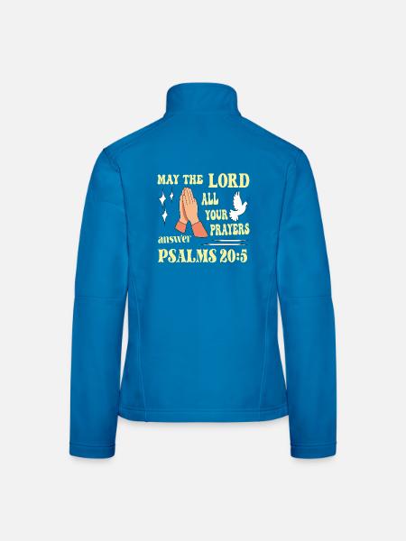 Psalm 20:5 May the Lord... - Women's Softshell Jacket - light blue - Back