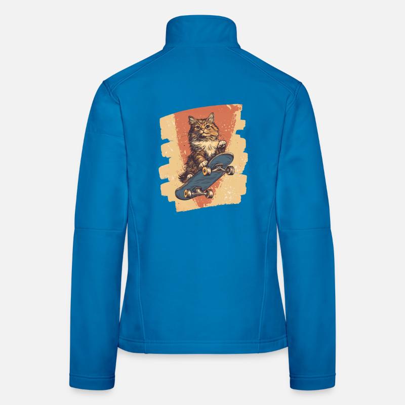 Chat de planche à roulettes Veste en tissu softshell Femme