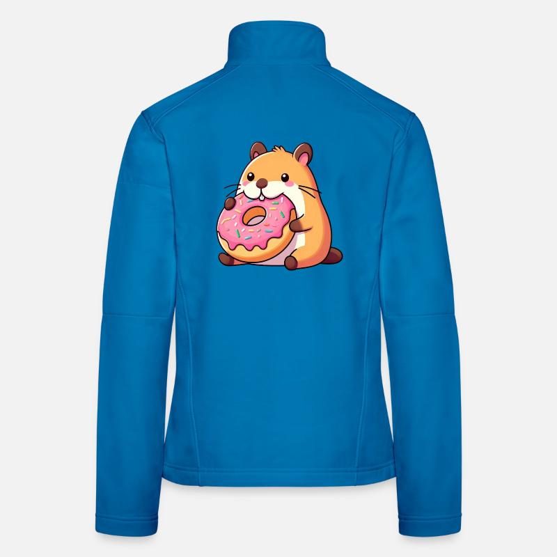 Mignon Capybara Hamster Cochon d’Inde Beignet Veste en tissu softshell Femme