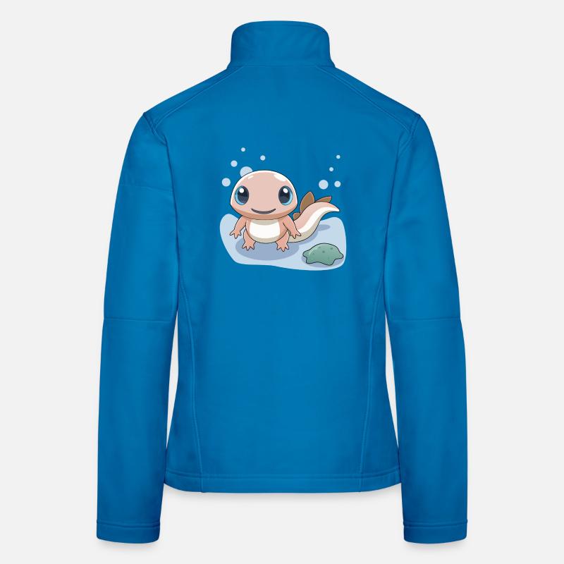 Kleiner rosa Salamander am Ufer Frauen Softshelljacke