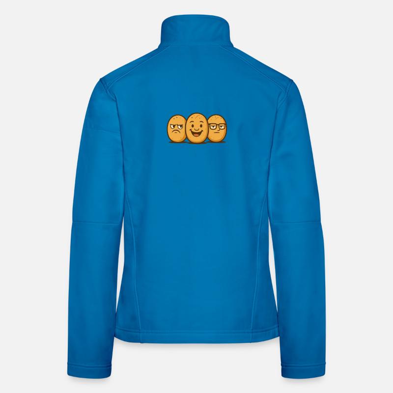 Brötchenbande – Cool bread faces in retro style Women's Softshell Jacket