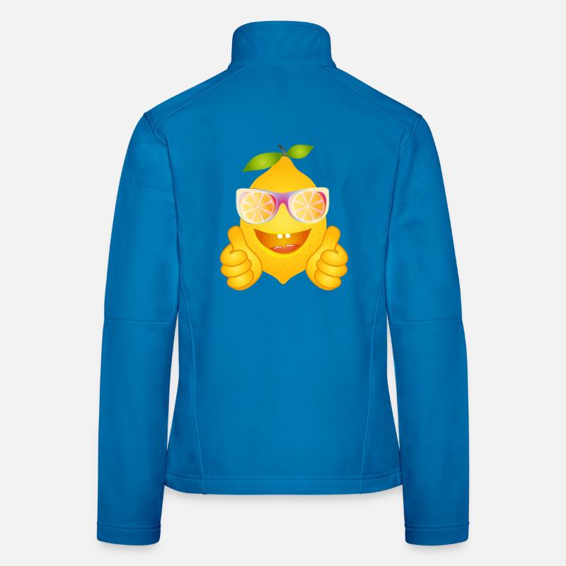 Coole Zitrone mit Sonnenbrille – Comicfrucht Frauen Softshelljacke