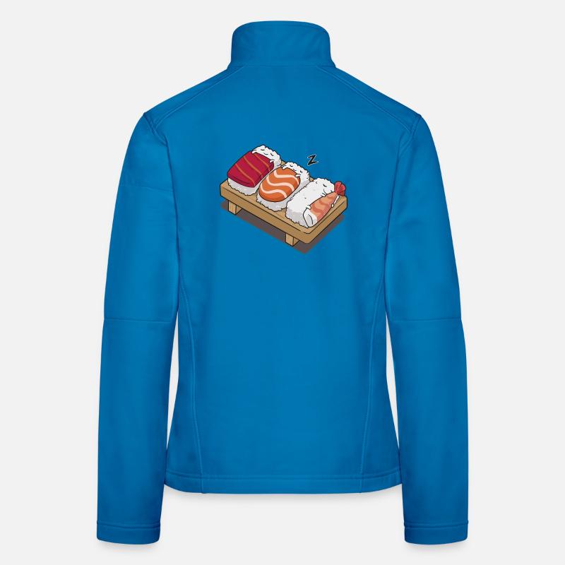 sushi sleeping Women's Softshell Jacket