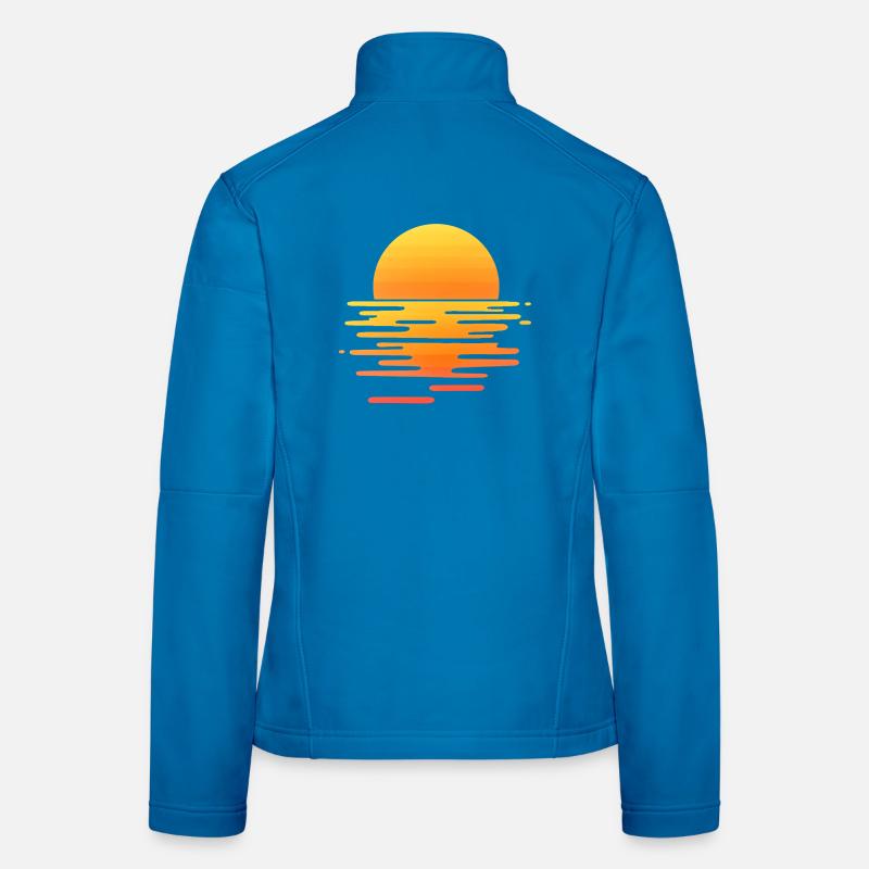 Retro sunset Women's Softshell Jacket
