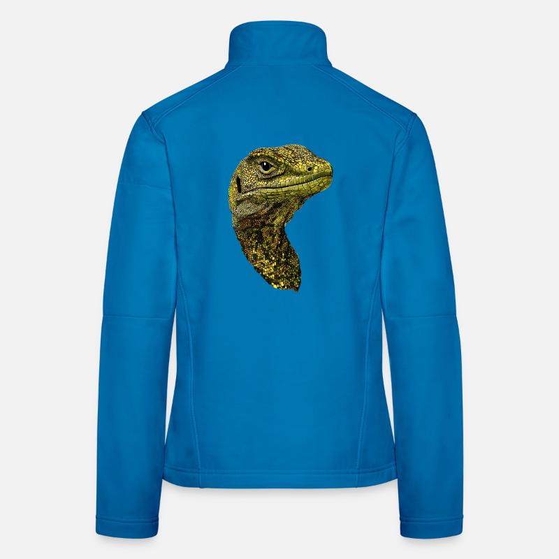 Waran Echse Reptil Komodowaran Bindenwaran Lizard Frauen Softshelljacke