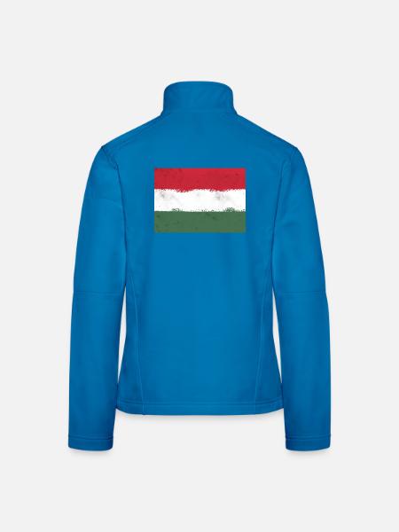 Drapeau de la Hongrie - Veste en tissu softshell Femme - bleu clair - Dos