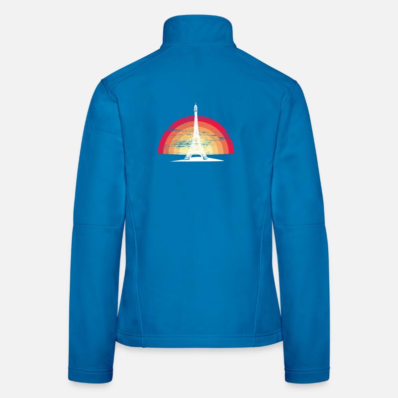 Sunset in Paris - with Eiffel Tower Women's Softshell Jacket