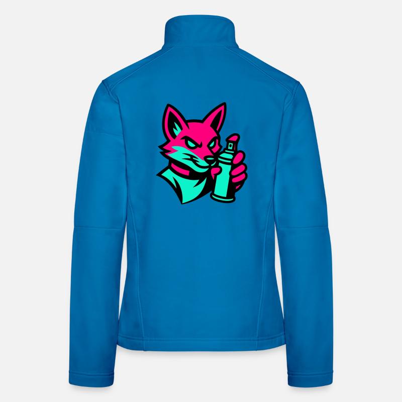 Graffiti Renard Veste en tissu softshell Femme