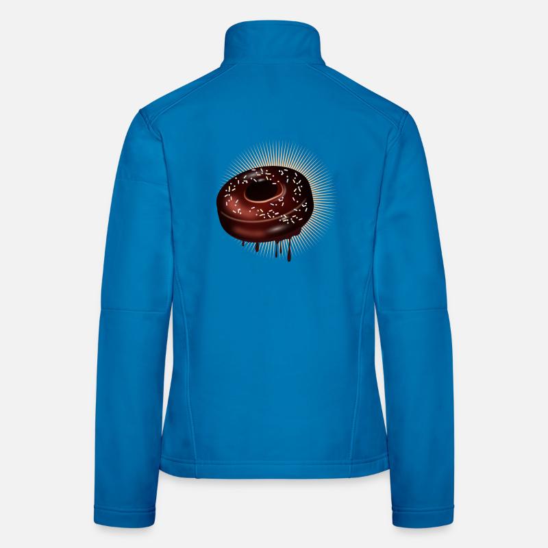 Chocolate donut motif with icing and sprinkles Women's Softshell Jacket